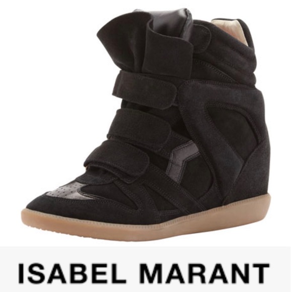 Isabel Marant Shoes - Isabel Marant Beckett Hi-Top Wedge Sneaker, Black 42 RUNS VERY SMALL